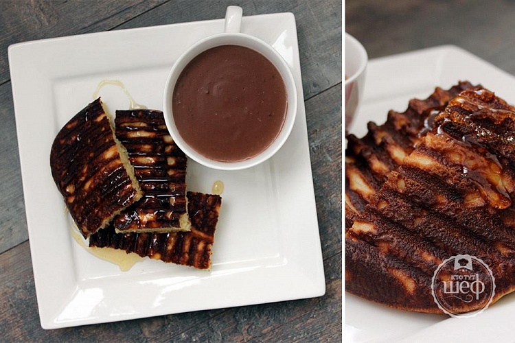 Вафли с горячим шоколадом