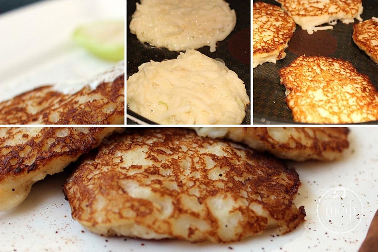 фруктовые оладьи — фото приготовления