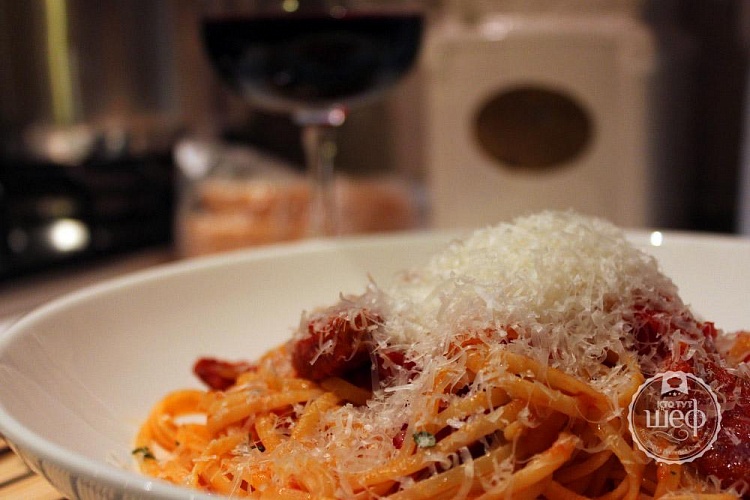 Паста с чоризо