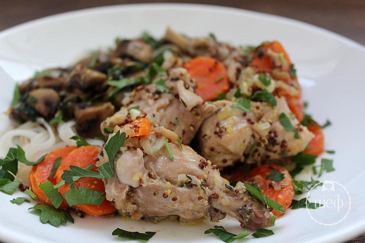 Кролик в горчичном соусе