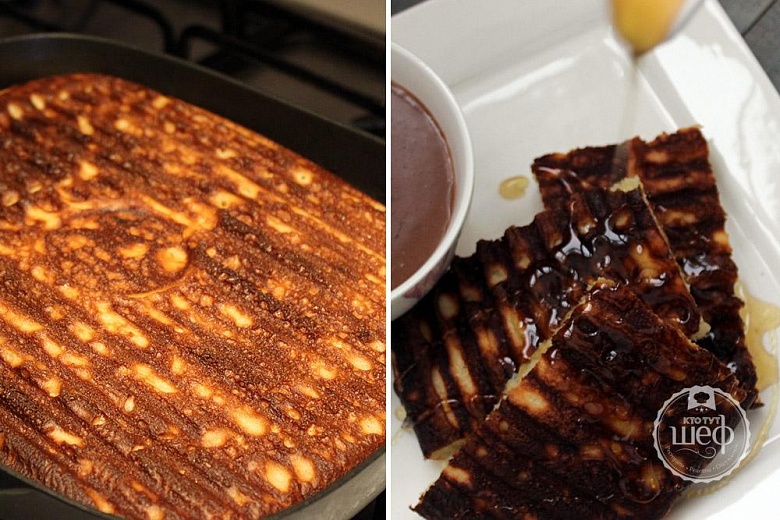 Вафли с горячим шоколадом - рецепт